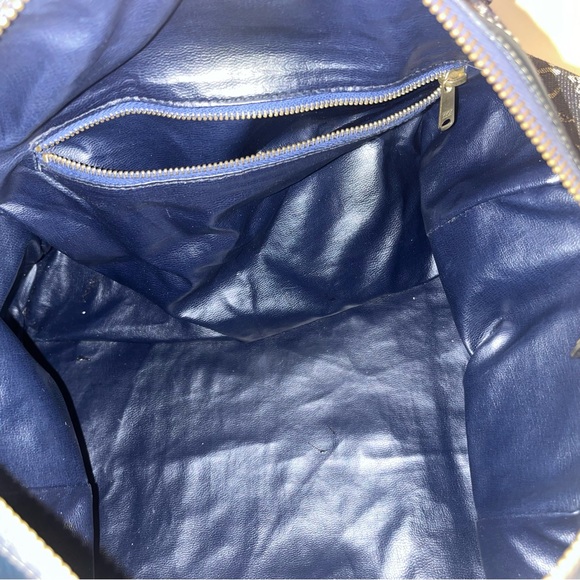 CELINE Navy Blue Carriage Print Tote Bag Vintage EUC - Picture 13 of 13